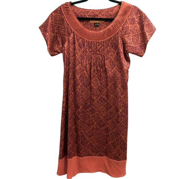 Cynthia Steffe Silk Orange Patterned Women's Dress Size 10 - Picture 1 of 5